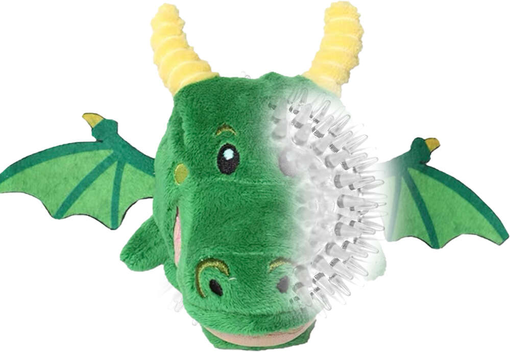 Brinquedo Pelúcia 2 em 1 Qmonster Conto de Fadas Dragão Verde para Cães - Tam. Único