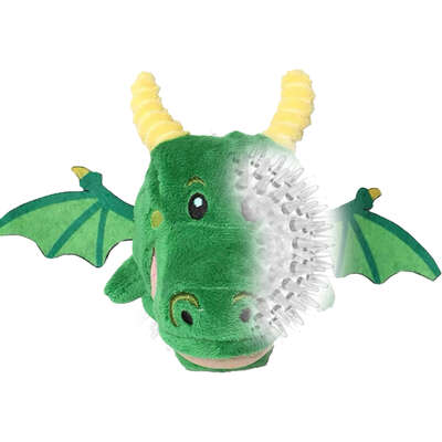 Brinquedo Pelúcia 2 em 1 Qmonster Conto de Fadas Dragão Verde para Cães