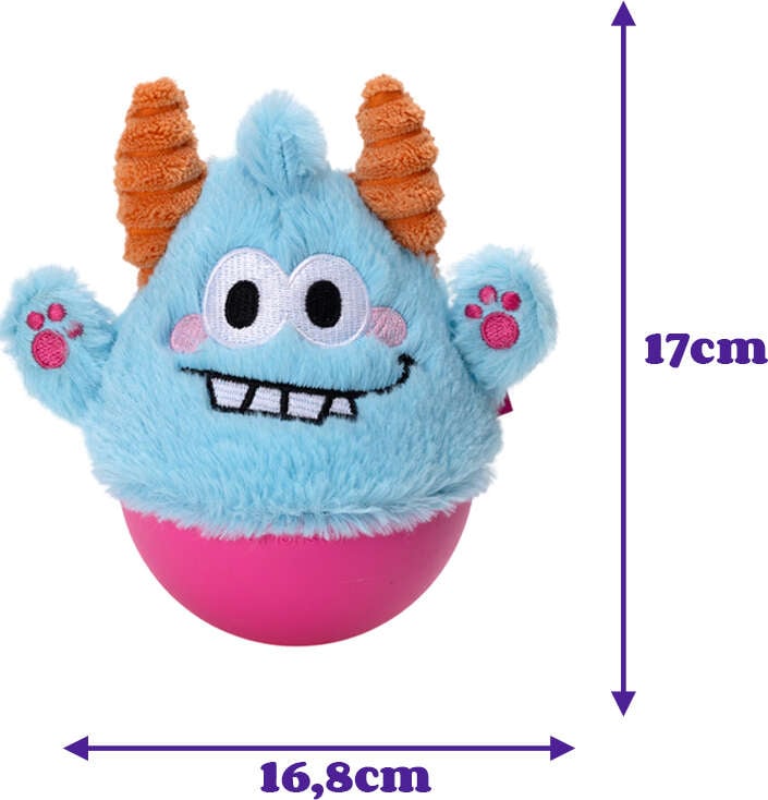 Brinquedo Pelúcia Qmonster Little Monster João Bobo Azul para Cães - Tam. Único