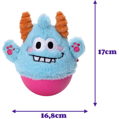 Brinquedo Pelúcia Qmonster Little Monster João Bobo Azul para Cães
