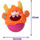 Brinquedo Pelúcia Qmonster Little Monster João Bobo Laranja para Cães
