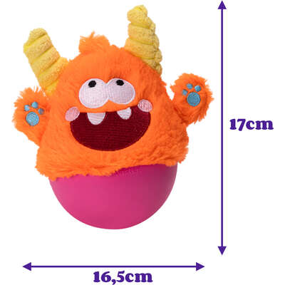 Brinquedo Pelúcia Qmonster Little Monster João Bobo Laranja para Cães