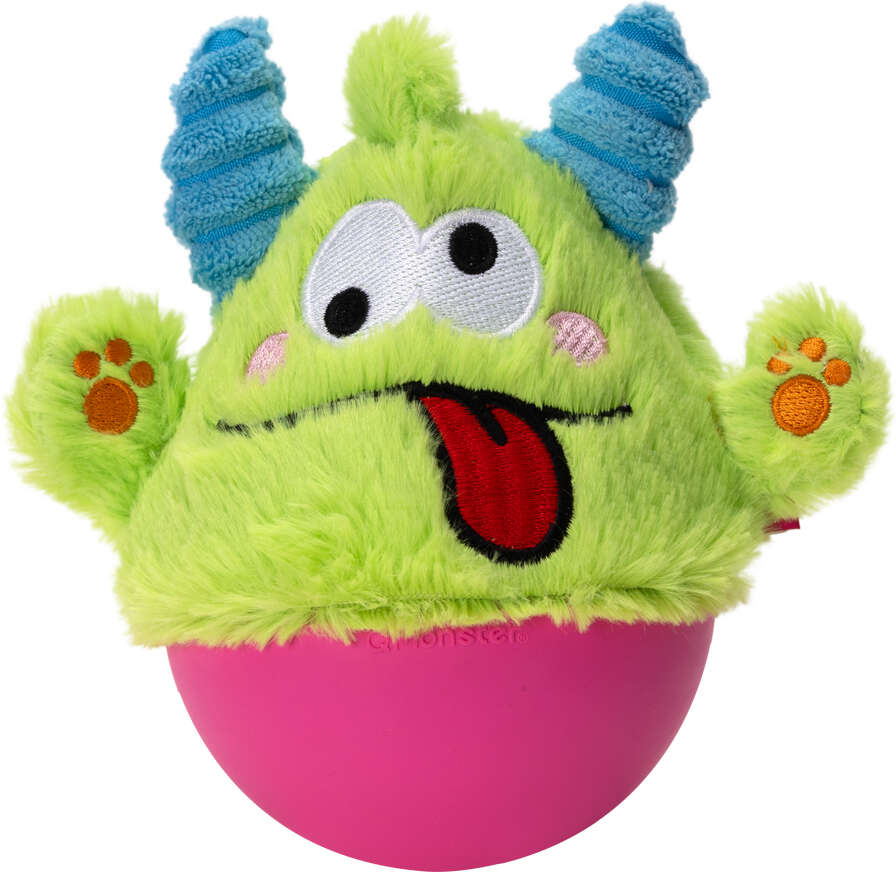 Brinquedo Pelúcia Qmonster Little Monster João Bobo Verde para Cães - Tam. Único