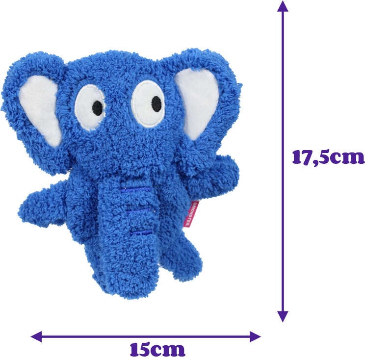 Brinquedo Pelúcia Qmonster Festa Peluda Elefante Azul para Cães - Tam. Único