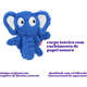 Brinquedo Pelúcia Qmonster Festa Peluda Elefante Azul para Cães