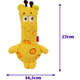 Brinquedo Pelúcia Qmonster Festa Peluda Girafa Amarela para Cães