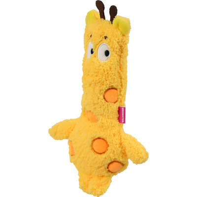 Brinquedo Pelúcia Qmonster Festa Peluda Girafa Amarela para Cães
