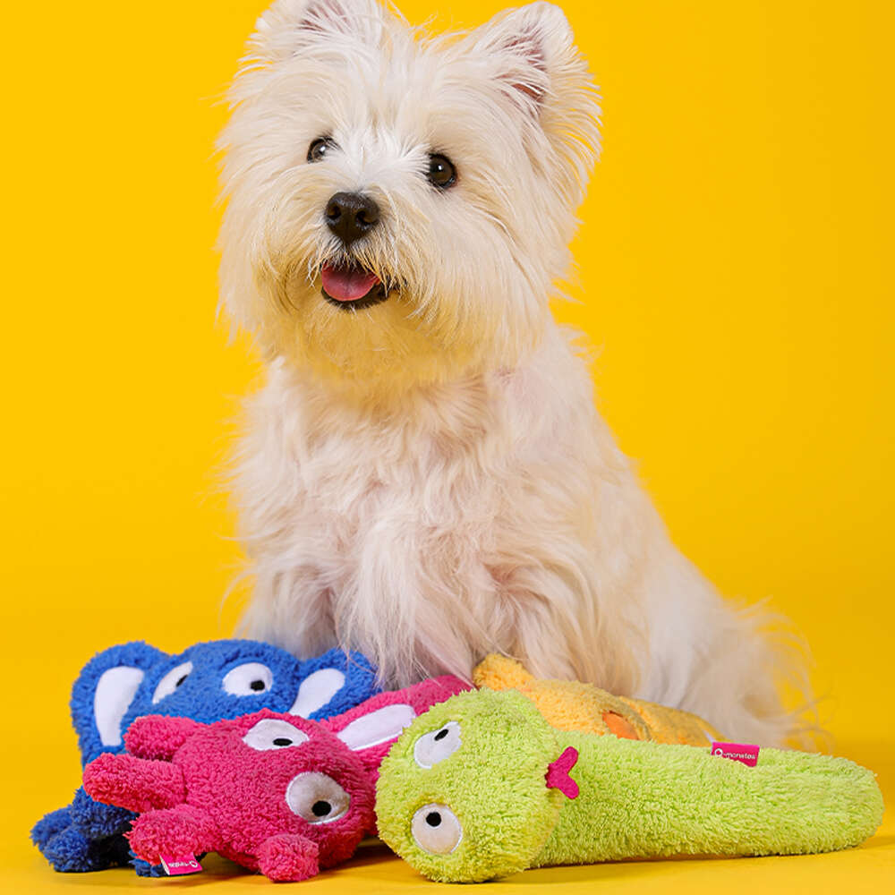 Brinquedo Pelúcia Qmonster Festa Peluda Girafa Amarela para Cães - Tam. Único