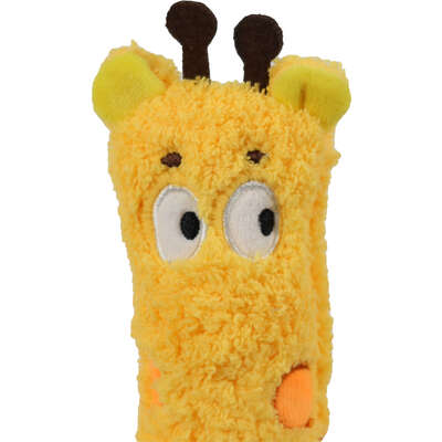 Brinquedo Pelúcia Qmonster Festa Peluda Girafa Amarela para Cães