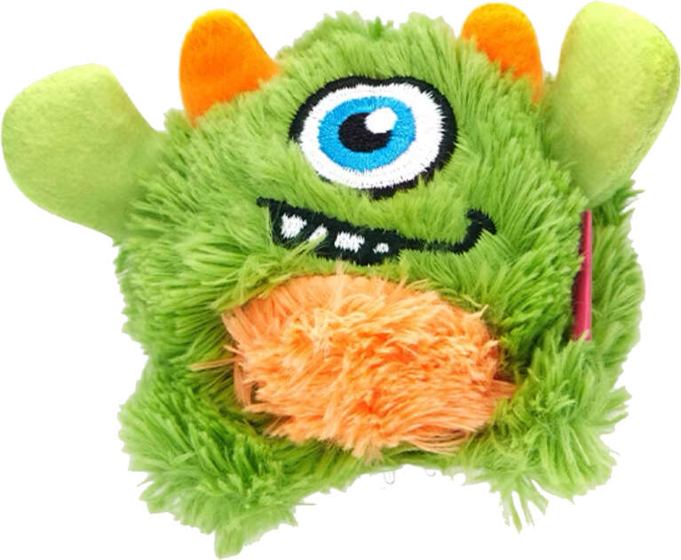 Brinquedo Pelúcia 2 em 1 Qmonster Baby Monster Gen 1 Verde para Cães - Tam. P