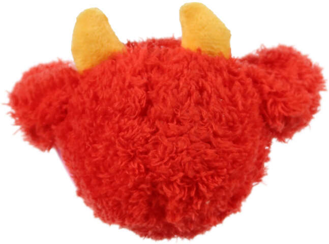 Brinquedo Pelúcia 2 em 1 Qmonster Baby Ciclope Vermelho para Cães - Tam. G