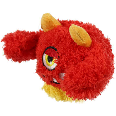 Brinquedo Pelúcia 2 em 1 Qmonster Baby Ciclope Vermelho para Cães