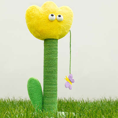 Brinquedo Arranhador Zeze Tulipa Amarelo