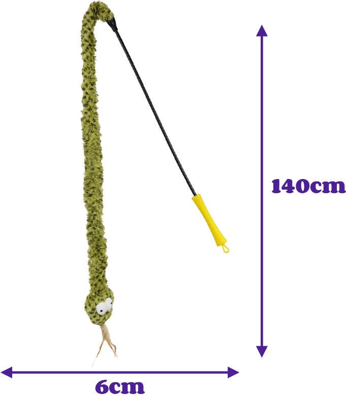 Brinquedo Pelúcia Zeze Varinha de Silicone Cobra com Catnip para Gatos - Tam. Único