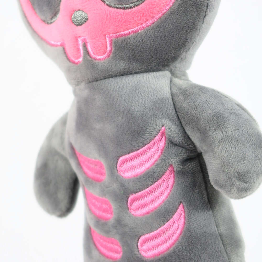 Brinquedo Pelúcia Qmonster Puxa Corda Coelho Shock Cinza e Rosa para Cães - Tam. Único