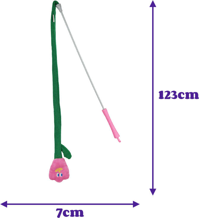 Brinquedo Pelúcia Zeze Varinha de Silicone Flor para Gatos - Tam. Único