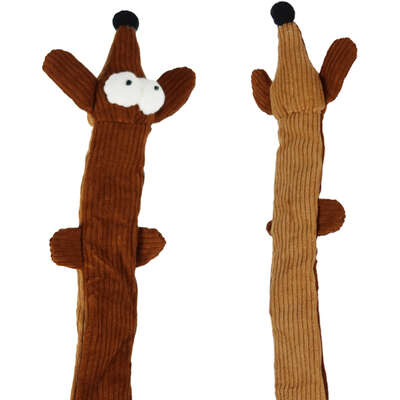 Brinquedo Pelúcia Zeze Varinha de Silicone Salsicha Marrom para Gatos