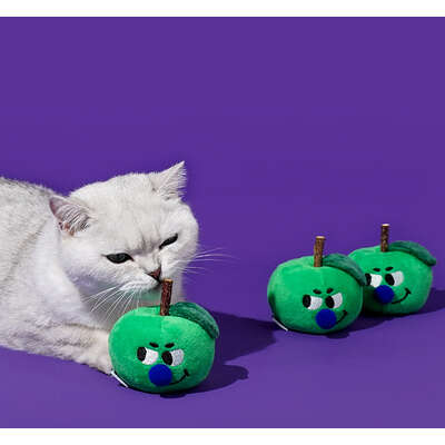 Brinquedo Pelúcia Zeze Espetinho Matatabi Maçã Verde com Catnip para Gatos
