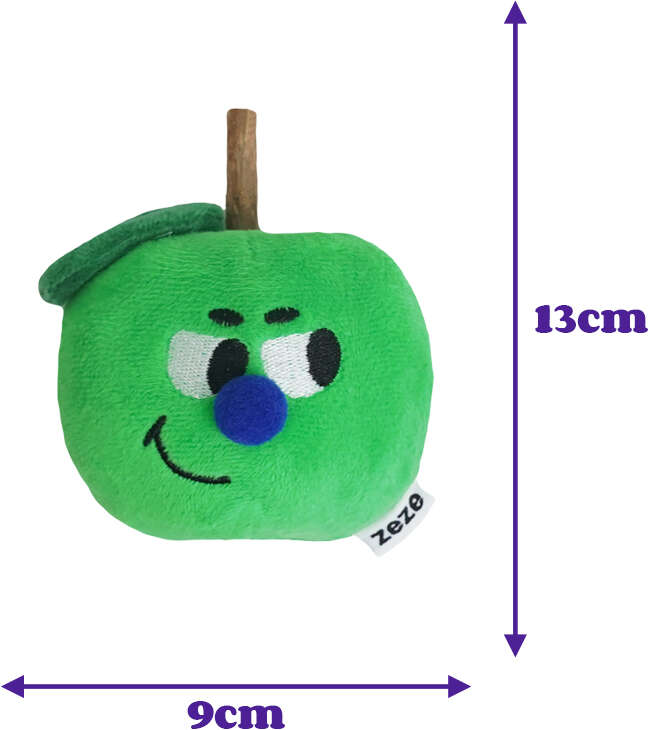 Brinquedo Pelúcia Zeze Espetinho Matatabi Maçã Verde com Catnip para Gatos - Tam. Único