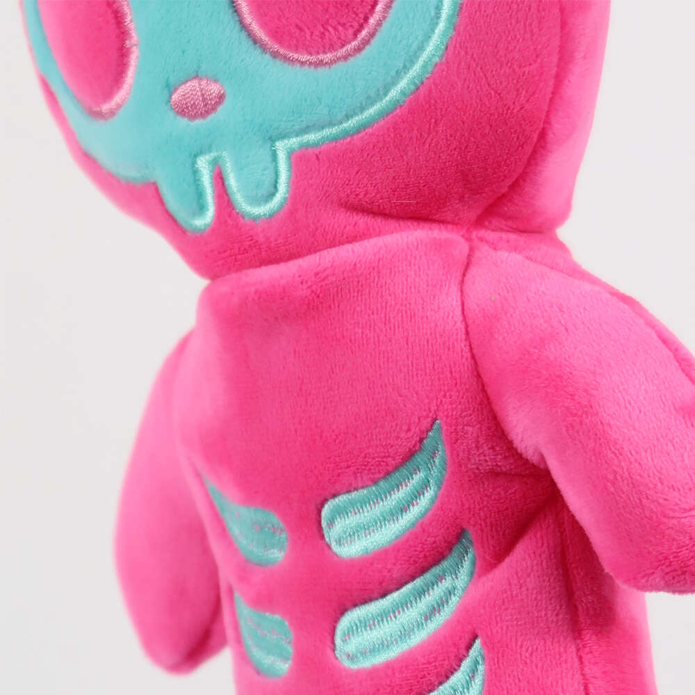 Brinquedo Pelúcia Qmonster Puxa Corda Coelho Shock Rosa e Azul para Cães - Tam. Único