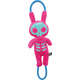 Brinquedo Pelúcia Qmonster Puxa Corda Coelho Shock Rosa e Azul para Cães