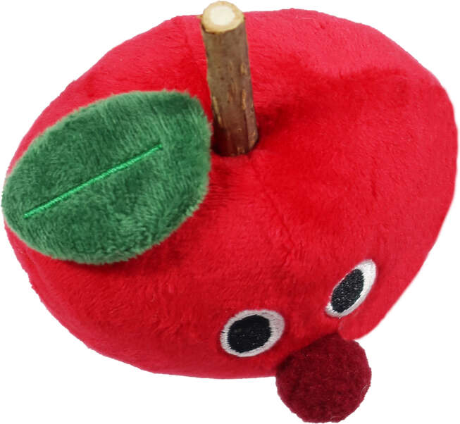 Brinquedo Pelúcia Zeze Espetinho Matatabi Maçã Vermelha com Catnip para Gatos - Tam. Único