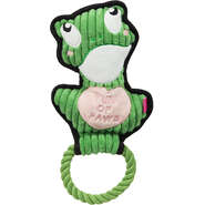 Brinquedo Pelúcia com Corda Qmonster Animais de Mãos Dadas Sapo Verde para Cães - Tam. Único