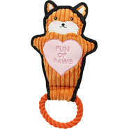 Brinquedo Pelúcia com Corda Qmonster Animais de Mãos Dadas Raposa Laranja para Cães - Tam. Único