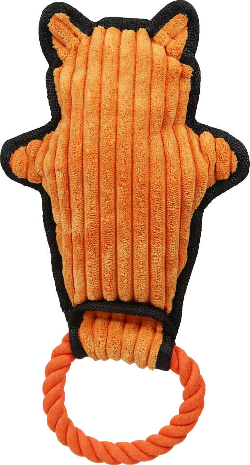 Brinquedo Pelúcia com Corda Qmonster Animais de Mãos Dadas Raposa Laranja para Cães - Tam. Único
