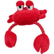 Brinquedo Pelúcia com Corda Qmonster Sr Caranguejo Vermelho para Cães - Tam. Único
