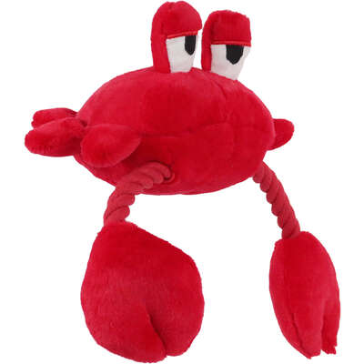 Brinquedo Pelúcia com Corda Qmonster Sr Caranguejo Vermelho para Cães