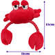 Brinquedo Pelúcia com Corda Qmonster Sr Caranguejo Vermelho para Cães