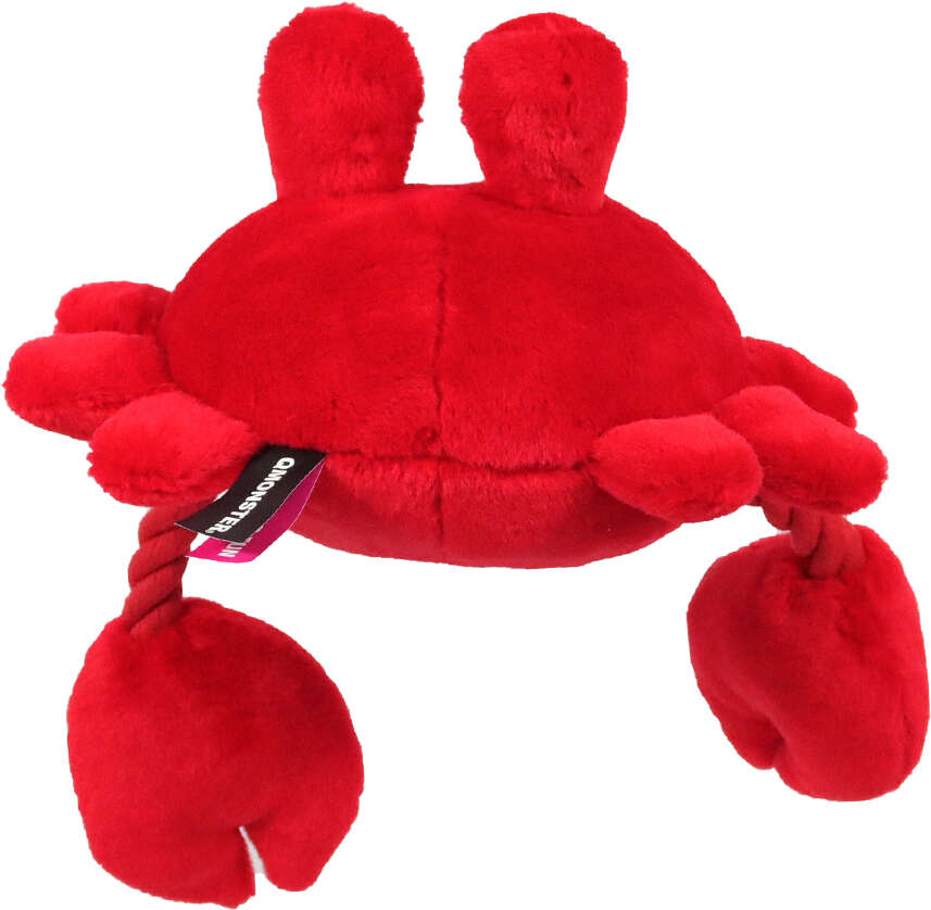 Brinquedo Pelúcia com Corda Qmonster Sr Caranguejo Vermelho para Cães - Tam. Único
