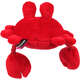 Brinquedo Pelúcia com Corda Qmonster Sr Caranguejo Vermelho para Cães