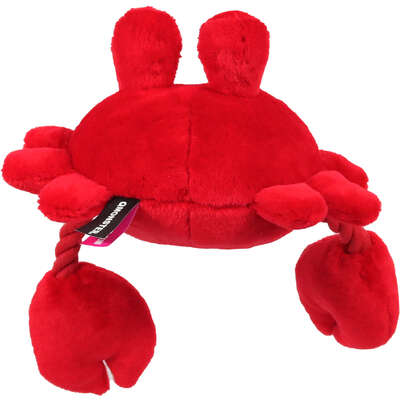 Brinquedo Pelúcia com Corda Qmonster Sr Caranguejo Vermelho para Cães