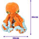 Brinquedo Pelúcia Qmonster Polvo Gigante Laranja para Cães