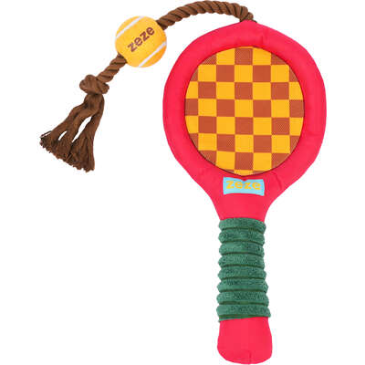 Brinquedo Pelúcia Zeze Mordedor Corda Kit Tennis Vermelho para Cães