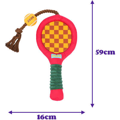 Brinquedo Pelúcia Zeze Mordedor Corda Kit Tennis Vermelho para Cães