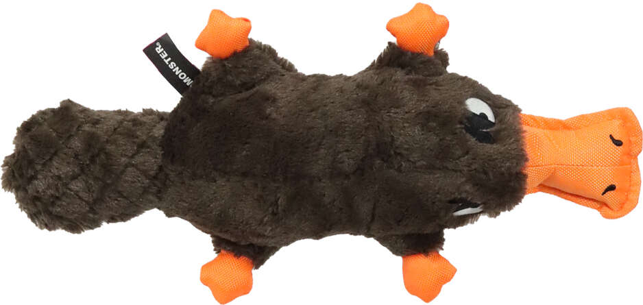 Brinquedo Pelúcia Qmonster Ornitorrinco Marrom para Cães - Tam. Único