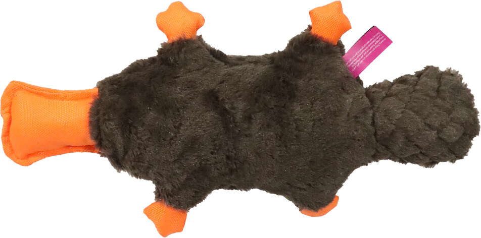 Brinquedo Pelúcia Qmonster Ornitorrinco Marrom para Cães - Tam. Único