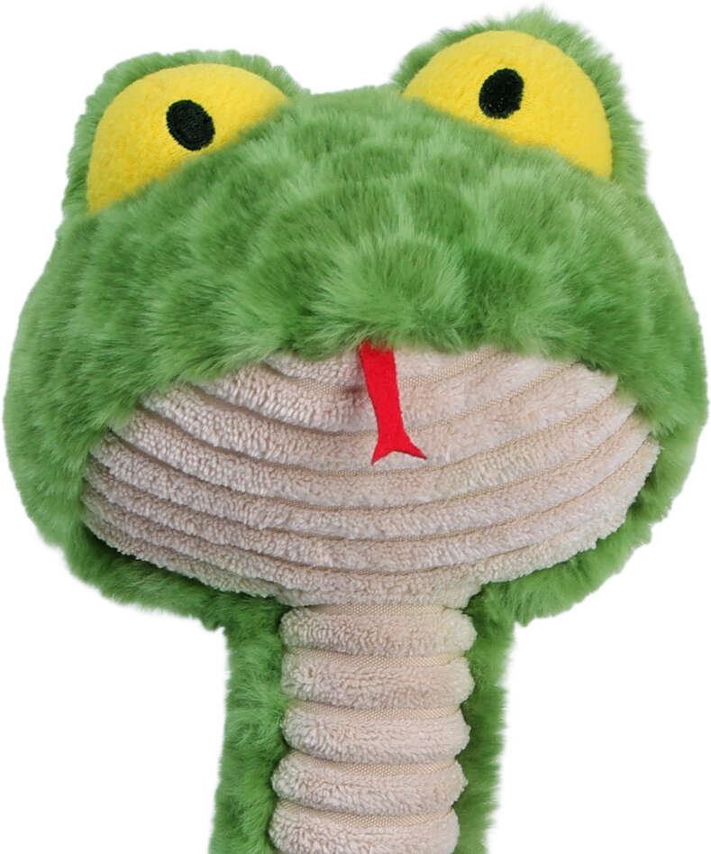 Brinquedo Pelúcia Qmonster Cobra de Mola Verde para Cães - Tam. Único
