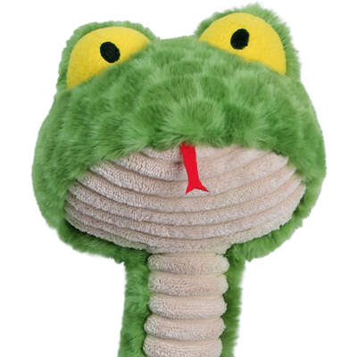Brinquedo Pelúcia Qmonster Cobra de Mola Verde para Cães