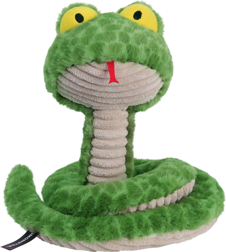 Brinquedo Pelúcia Qmonster Cobra de Mola Verde para Cães - Tam. Único