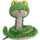 Brinquedo Pelúcia Qmonster Cobra de Mola Verde para Cães