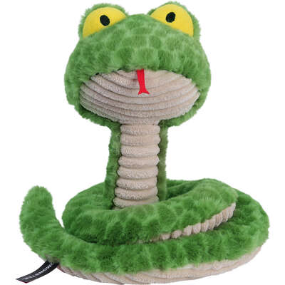 Brinquedo Pelúcia Qmonster Cobra de Mola Verde para Cães