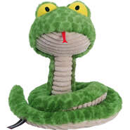 Brinquedo Pelúcia Qmonster Cobra de Mola Verde para Cães - Tam. Único