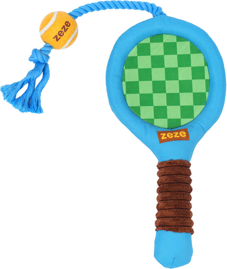Brinquedo Pelúcia Zeze Mordedor Corda Kit Tennis Azul para Cães - Tam. Único
