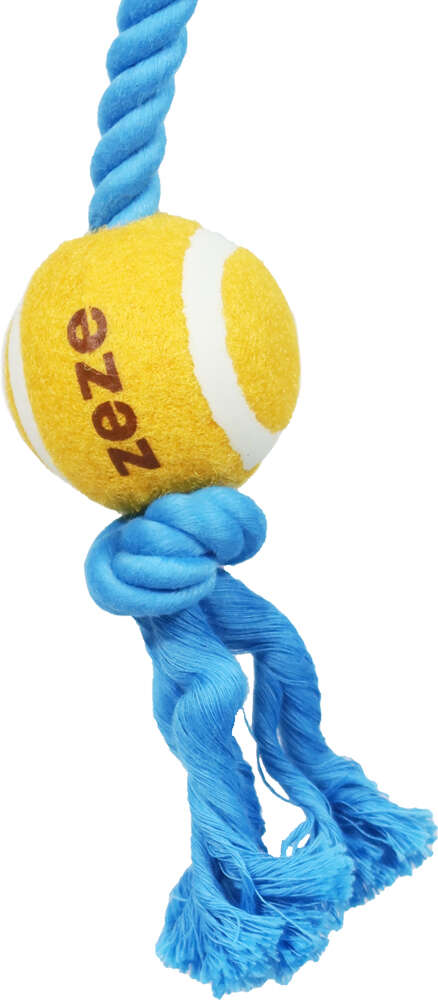 Brinquedo Pelúcia Zeze Mordedor Corda Kit Tennis Azul para Cães - Tam. Único