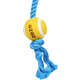 Brinquedo Pelúcia Zeze Mordedor Corda Kit Tennis Azul para Cães