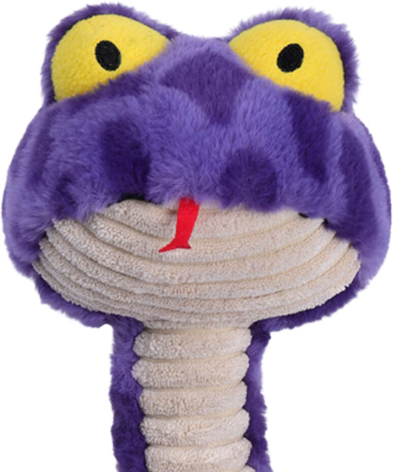 Brinquedo Pelúcia Qmonster Cobra de Mola Roxo para Cães - Tam. Único